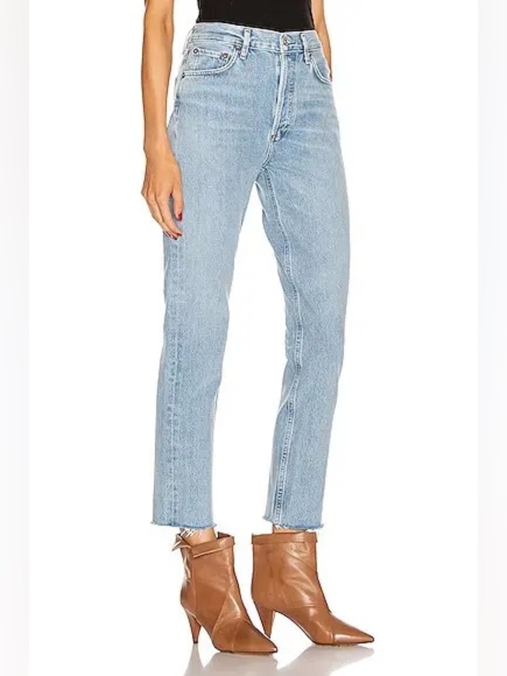 AGOLDE Remy High Rise Straight Jeans Size 25 Light Wash